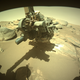 The Perseverance rover abrading a rock.